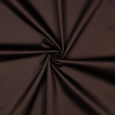 Tissu Satin de Coton uni Marron chocolat - Par 10 cm