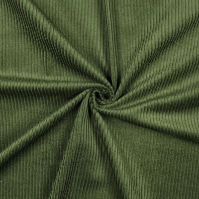 Tissu Velours Grosses côtes Vert sapin - Par 10 cm