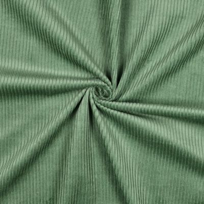 Tissu Velours Grosses côtes Vert amande - Par 10 cm