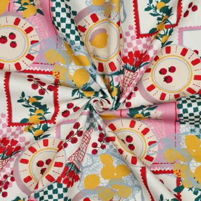 Tissu Toile de Coton canvas digital Dolce Vita - Par 10 cm