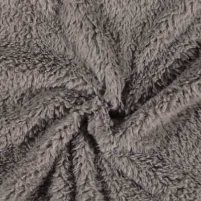 Tissu Fausse fourrure Emma Gris anthracite - Par 10 cm