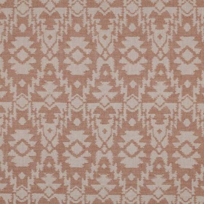 Tissu Jacquard Double gaze Ethnique sur fond Ecru - Par 10 cm