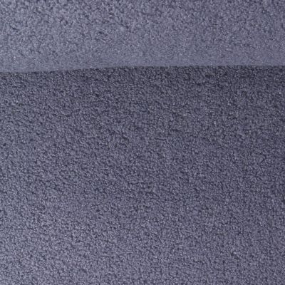 Tissu Fausse fourrure Bouclette Tara uni Bleu ardoise - Par 10 cm