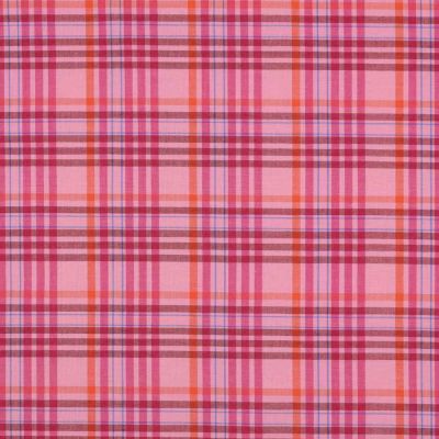Tissu Coton imprimé Pinkara sur fond Rose - Par 10 cm