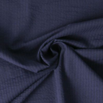 Tissu  Voile de Coton  uni Ondela Bleu marine - Par 10 cm