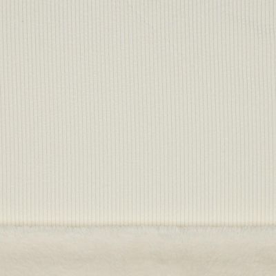 Tissu Velours Côtelé envers Doudou Cosy uni Blanc - Par 10 cm