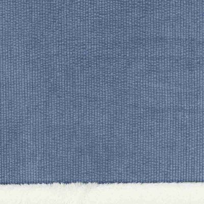 Tissu Velours Côtelé envers Doudou Cosy Bleu lavande - Par 10 cm