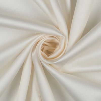 Tissu Satin de Coton uni Ecru - Par 10 cm