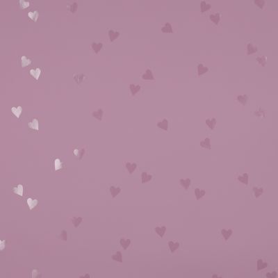 Tissu Imperméable coeur brillant Isaure sur fond Mauve clair - Par 10 cm