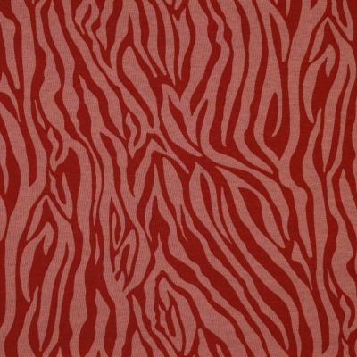 Tissu Sweat envers molleton Zébré sur fond Terracotta - Par 10 cm