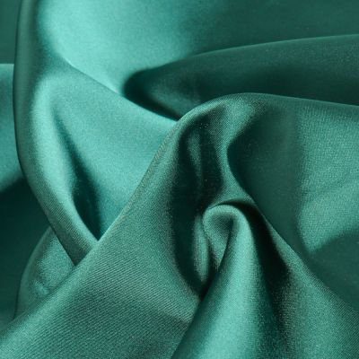 Tissu Satin Duchesse extensible Vert canard - Par 10 cm