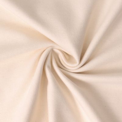 Tissu Flanelle de Coton Jasmine  uni  Ecru - Par 10 cm