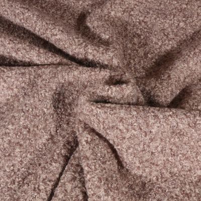 Tissu Bouclettes uni Marron chiné - Par 10 cm