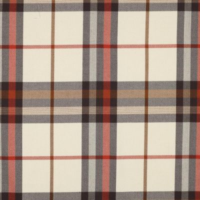 Tissu Tartan Ecossais  Valène sur fond Beige - Par 10 cm