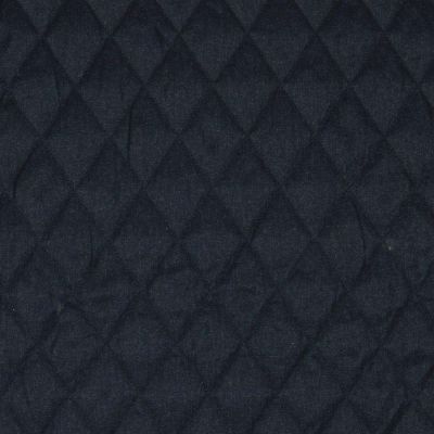 Tissu Matelassé réversible effet velours tout doux Bleu marine - Par 10 cm