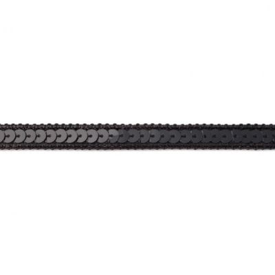Galon Sequins 10mm Noir x1m
