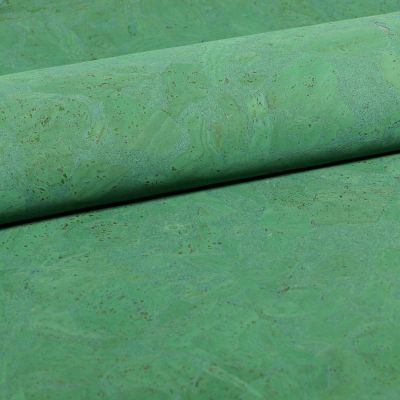 Tissu Liège Teinté sur fond Vert - Par 10 cm