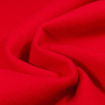 Tissu Drap de manteau uni Rouge - Par 10 cm