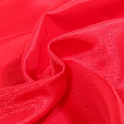 Tissu Doublure Pongé uni Rouge griotte - Par 10 cm