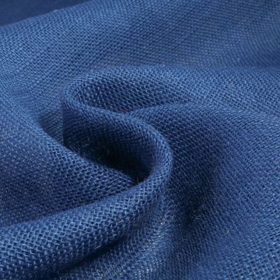Toile de Jute uni Bleu nuit - Par 10 cm