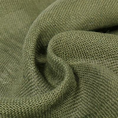 Toile de Jute uni Kaki - Par 10 cm