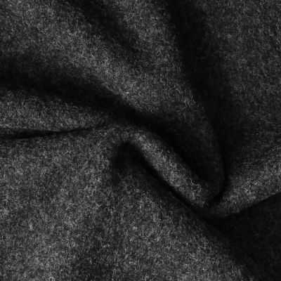 Tissu Laine Bouillie  uni Hanna sur fond Gris anthracite - Par 10 cm