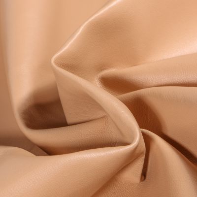 Tissu Simili cuir souple et épais uni Roma Beige - Par 10 cm