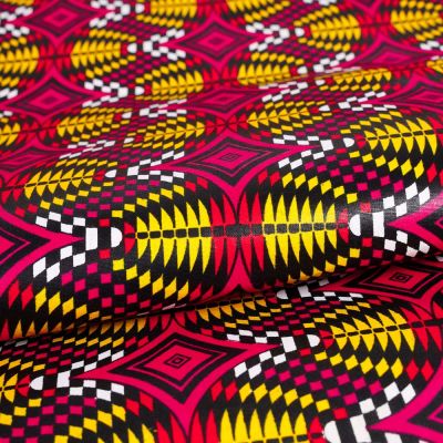 Tissu Wax africain n° 463 Rose fuchsia - Par 10 cm