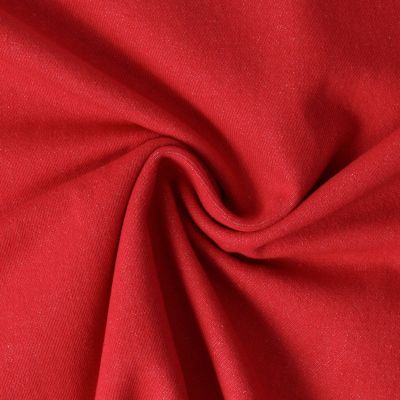 Tissu Jean Denim Lucky sur fond Rouge - Par 10 cm