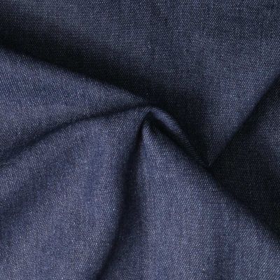 Tissus Jean Denim envers bouclette Bleu foncé - Par 10 cm
