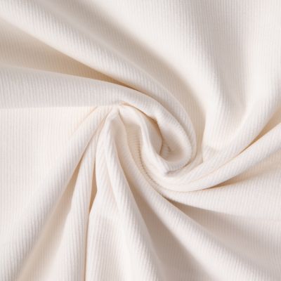 Tissu Velours milleraies Lilou uni  Blanc - Par 10 cm