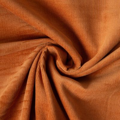 Tissu Velours milleraies Lilou uni  Marron clair - Par 10 cm