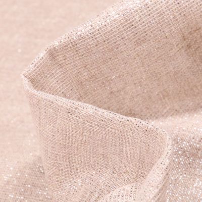 Tissu Voilage aspect lin Métallisé Grande largeur Argent - Par 10 cm
