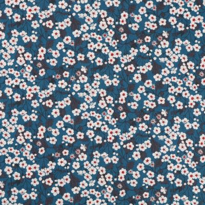 Tissu Liberty of London Mitsi Bleu pétrole - Par 10 cm