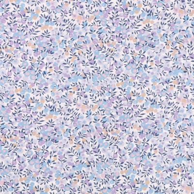 Tissu Liberty of London Wiltshire Bleu ciel et mauve - Par 10 cm