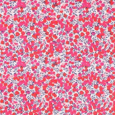 Tissu Liberty of London Wiltshire Fuchsia, rouge, violet et rose - Par 10 cm