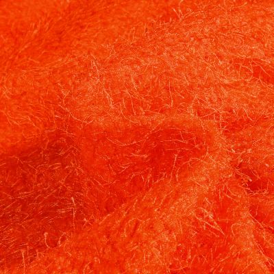Tissu  Fausse fourrure Ludmila sur fond Orange - Par 10 cm