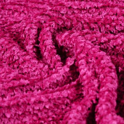 Tissu  Fausse fourrure Chenille Nastya sur fond Rose fuchsia - Par 10 cm