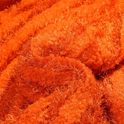Tissu  Fausse fourrure Polina sur fond Orange - Par 10 cm