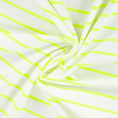 Tissu Sweat léger envers gratté rayé Blanc - Par 10 cm