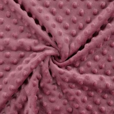 Tissu Minky Ultra doux Pois uni Vieux rose - Par 10 cm