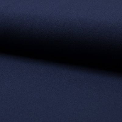 Tissu Crêpe Scuba Uni Bleu marine - Par 10 cm