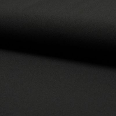 Tissu Crêpe Scuba Uni Noir - Par 10 cm