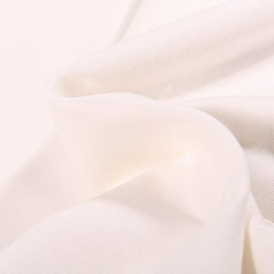Tissu Jersey Coton Bio uni Blanc cassé - Par 10 cm