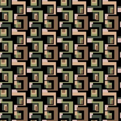 Tissu Polyester Stretch Cube Vert - Par 10 cm