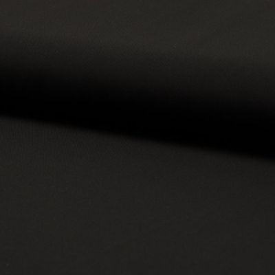 Tissu Gabardine légère uni Noir - Par 10 cm