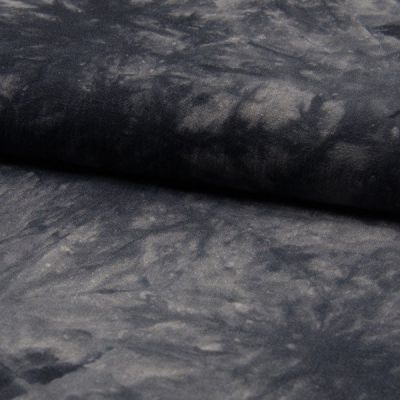 Tissu Viscose texturé Tye and dye sur fond Gris anthracite - Par 10 cm