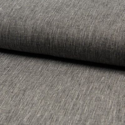 Tissu Lin Coton tissage étamine Noir - Par 10 cm