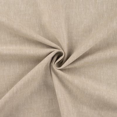 Tissu Lin Coton Chiné Beige - Par 10 cm