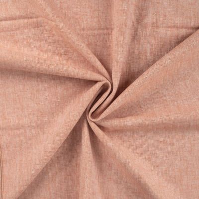 Tissu Lin Coton Chevrons chiné Corail - Par 10 cm